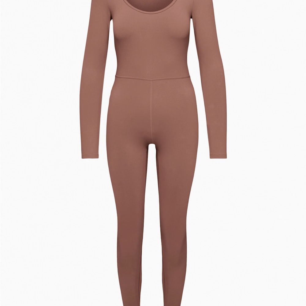 Brown Long Sleeve Jumpsuit